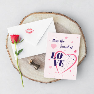 Hearts and musical notes illustration.