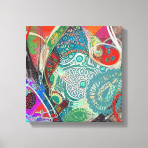 Hearts and Paisley Canvas Print