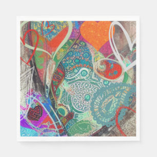 Hearts and Paisley Napkin