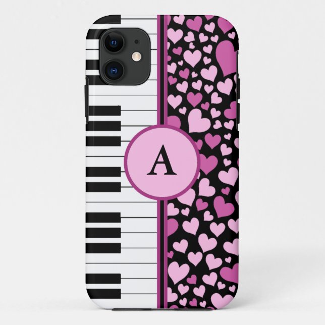 hearts and piano Case-Mate iPhone case (Back)