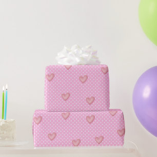Hearts and Polka Dots Wrapping Paper