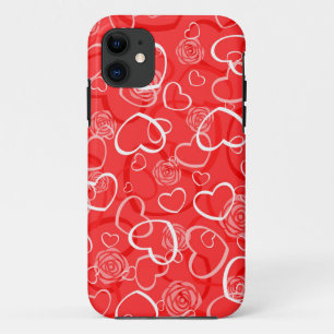 Hearts and Red Roses iPhone 11 Case