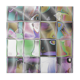 Hearts and Rings Unique Colourful Ceramic Tile