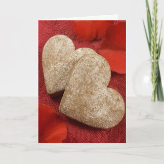 Hearts and rose petals ... card