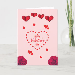 Hearts and Roses Holiday Card