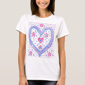 Hearts and Roses Ladies Spaghetti Strap t-shirt