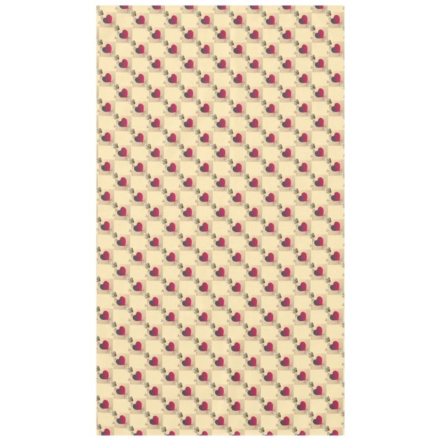 Hearts and Roses Tablecloth (Front)