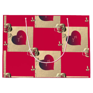 Hearts and Roses Valentines Gift Bag