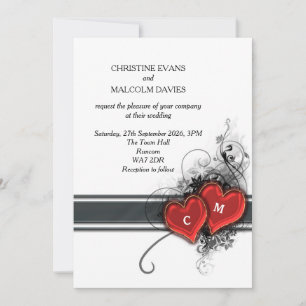 Hearts and Scrolls Invitation