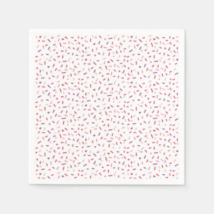 Hearts and sprinkles pink purple red Valentine's Napkin