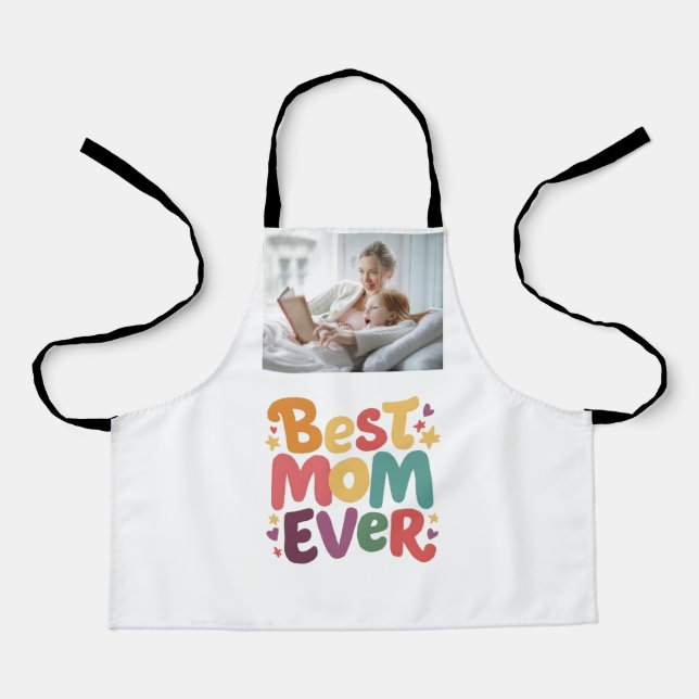 Hearts and Stars Best Mum Ever Apron (Front)