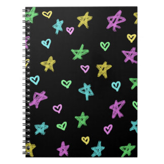 Hearts and Stars Cutsey Notebook