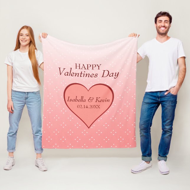 Hearts And Stars Fleece Blanket (In Situ)