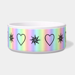 hearts and stars on rainbow