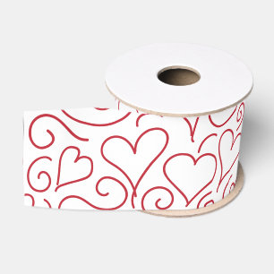 Hearts and Swirls Grosgrain Ribbon