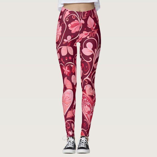 Hearts And Vines | Leggings (Front)