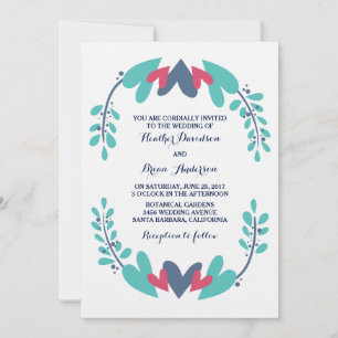 Hearts and Vines Wedding Invite
