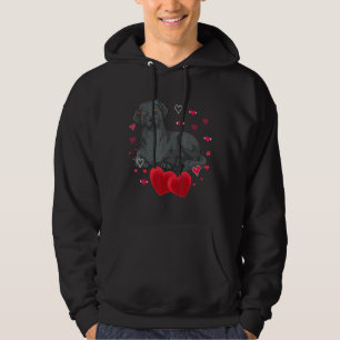 Hearts Animal Pet Dog Black Labrador Owner Black Hoodie