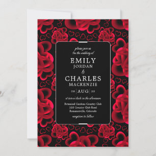Hearts Aplenty Elegant Wedding Invitation