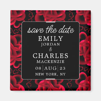 Hearts Aplenty Elegant Wedding Magnet