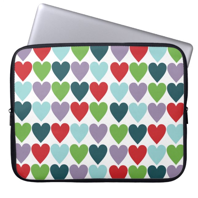 Hearts are given laptop sleeve (Front)