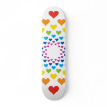 Hearts around hearts in different colors