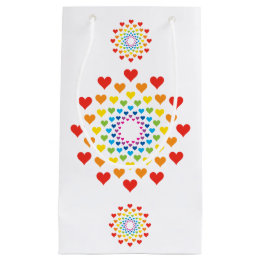 Hearts around hearts small gift bag