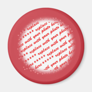 Hearts Around Your Photo Template Magnet