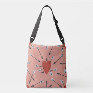Hearts arrows hand-made. crossbody bag
