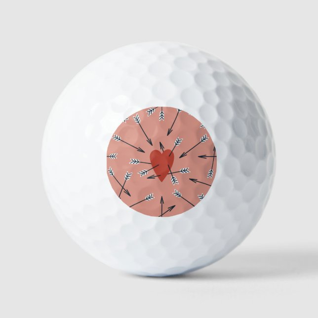 Hearts arrows hand-made. golf balls (Front)