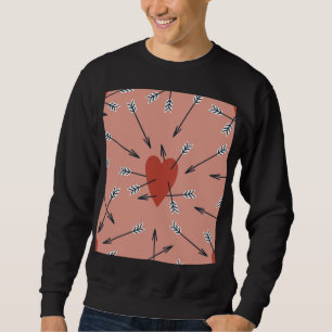 Hearts arrows hand-made. sweatshirt