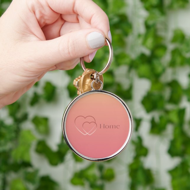 Hearts at Home: Sunset Gradient Ombre Key Ring (Hand)