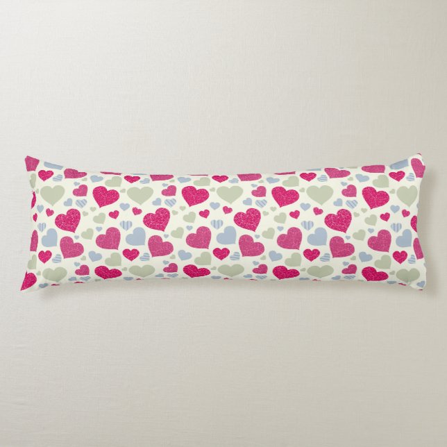 Hearts Background Body Cushion (Front)