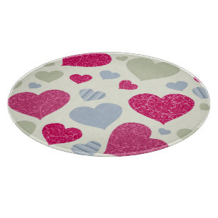 Hearts Background Cutting Board