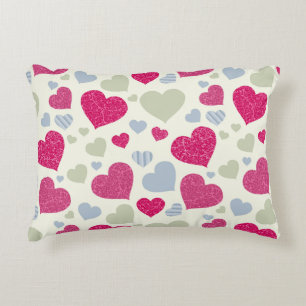 Hearts Background Decorative Cushion