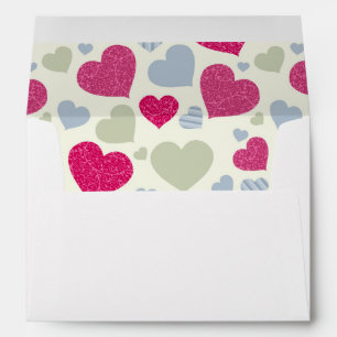 Hearts Background Envelopes