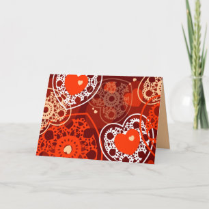 Hearts background, greeting card