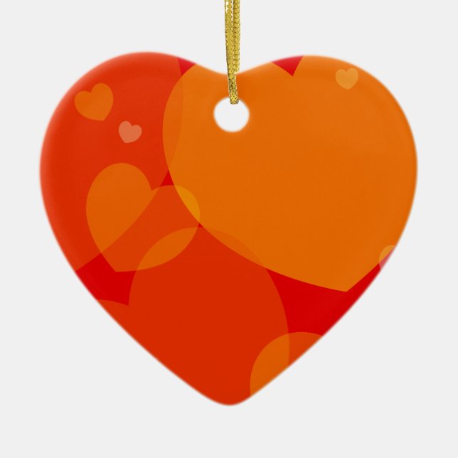 Hearts background in red, ornament (Front)