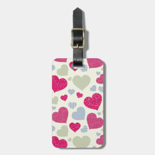 Hearts Background Luggage Tag