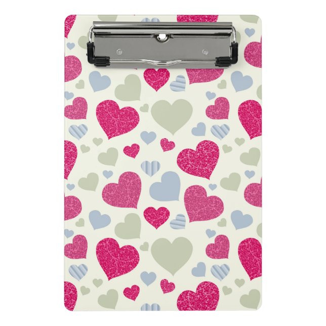 Hearts Background Mini Clipboard (Front)