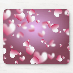 hearts background mouse mat