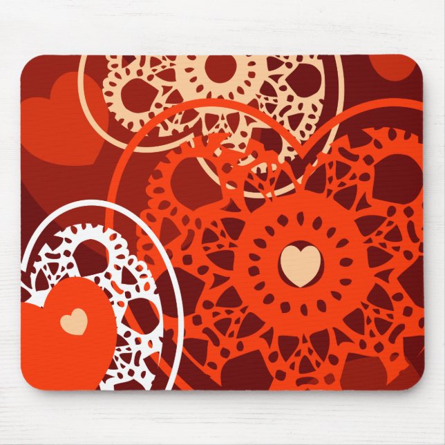 Hearts background, mousepad (Front)