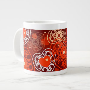 Hearts background, mug