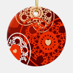 Hearts background, ornament