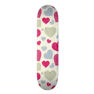 Hearts Background Skateboard