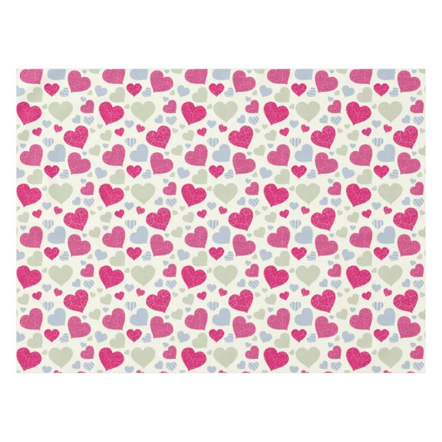 Hearts Background Tablecloth (Front (Horizontal))