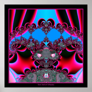 Hearts Ballet Curtain Call Fractal Poster