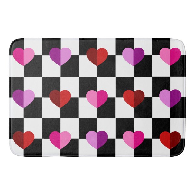 Hearts Bath Mat (Front)