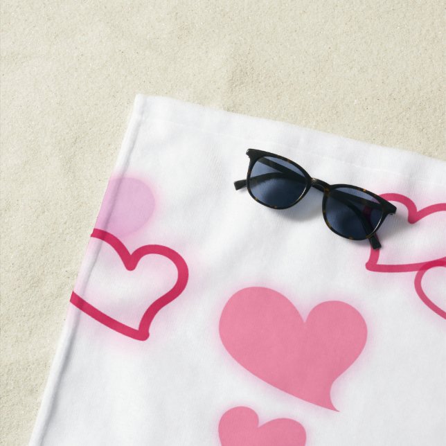 Hearts Beach Towel (In Situ)
