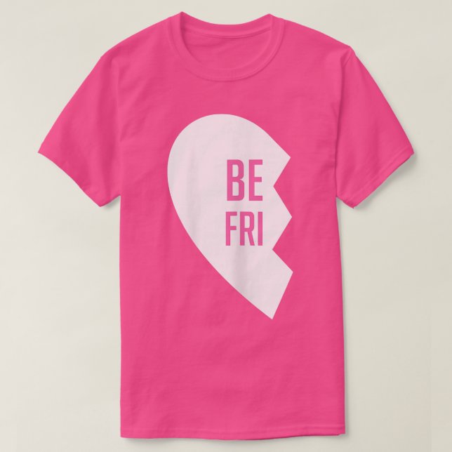 Hearts Best Friend T s  Matching BFF Outfits Tees  (Design Front)